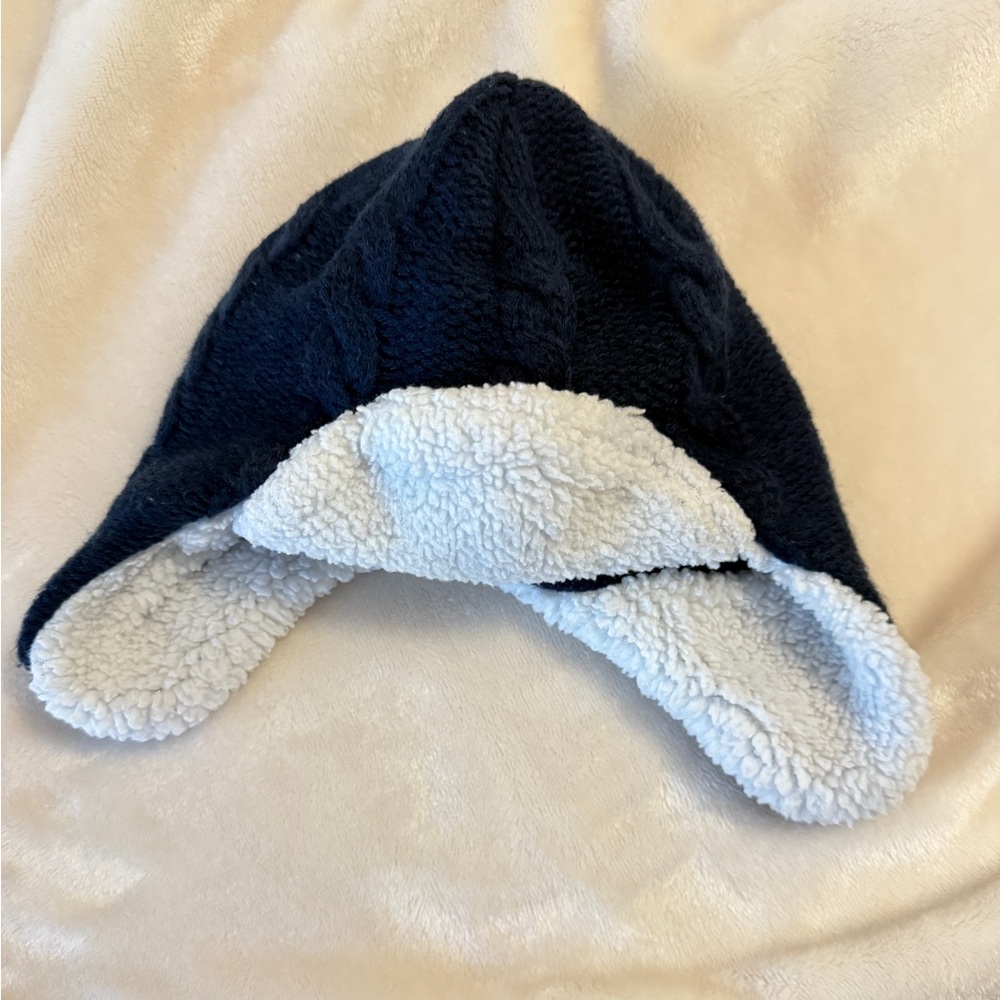Starting out blue and white baby trapper hat infant